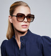Elara Dark Brown Sunglasses
