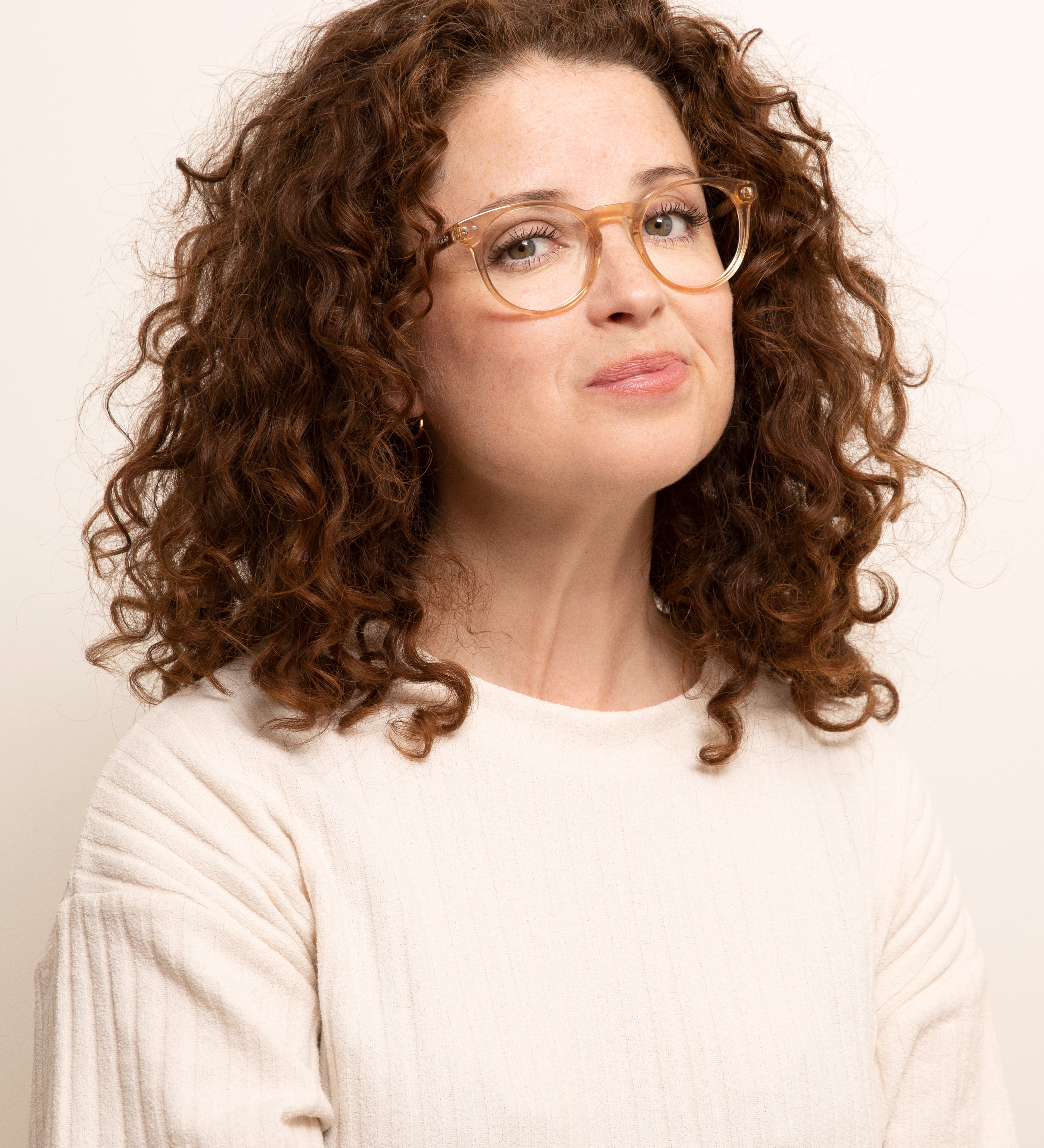 Emily Caramel Blue Light