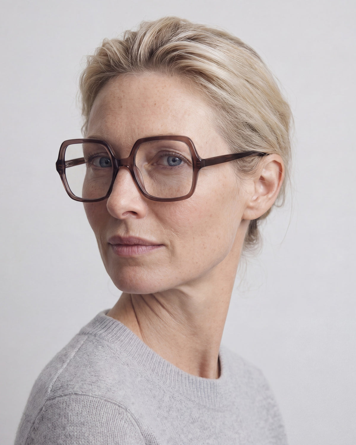 Natalie Dark Brown Readers, worn, side