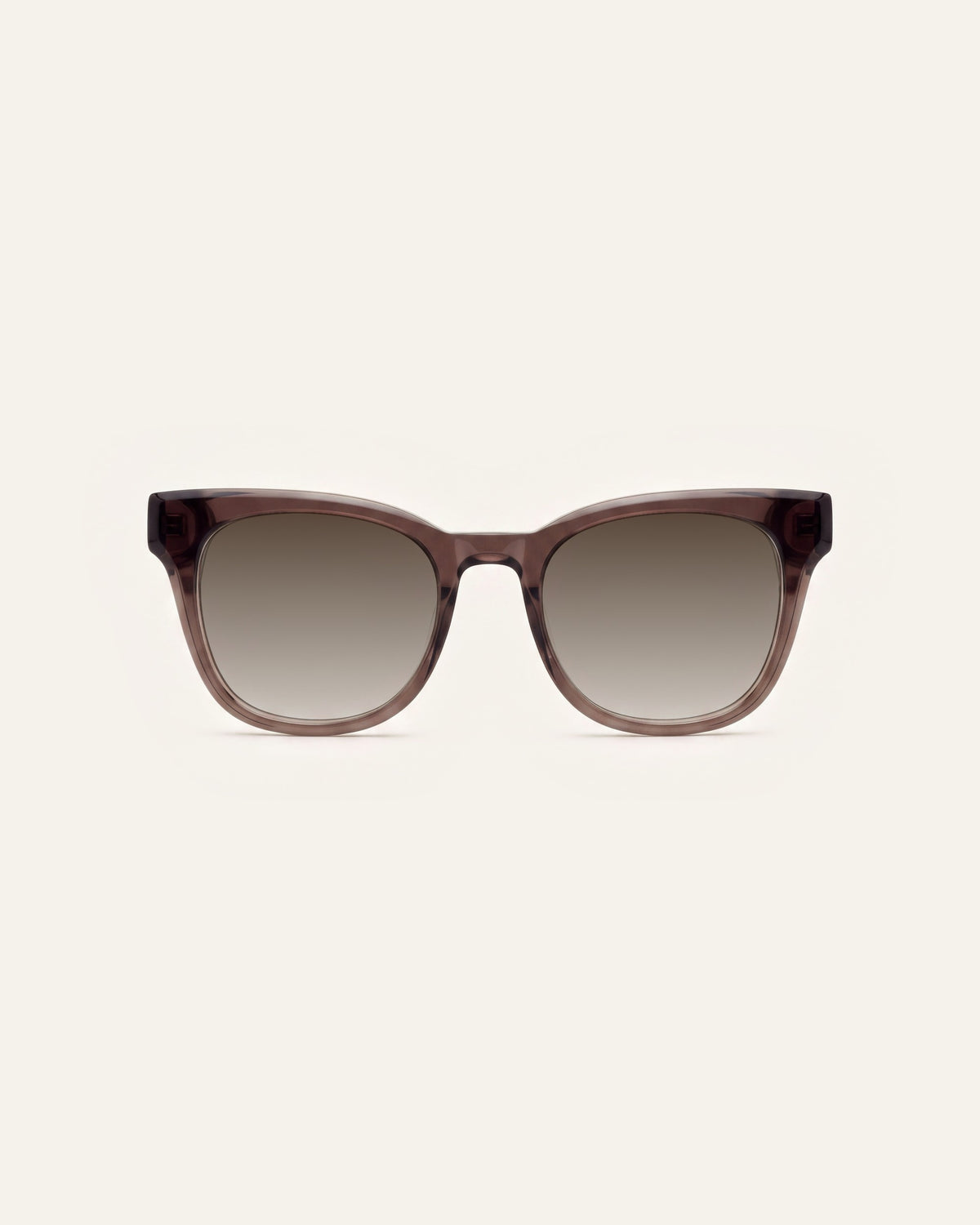 Zoey in dark brown, front, Sun lenses