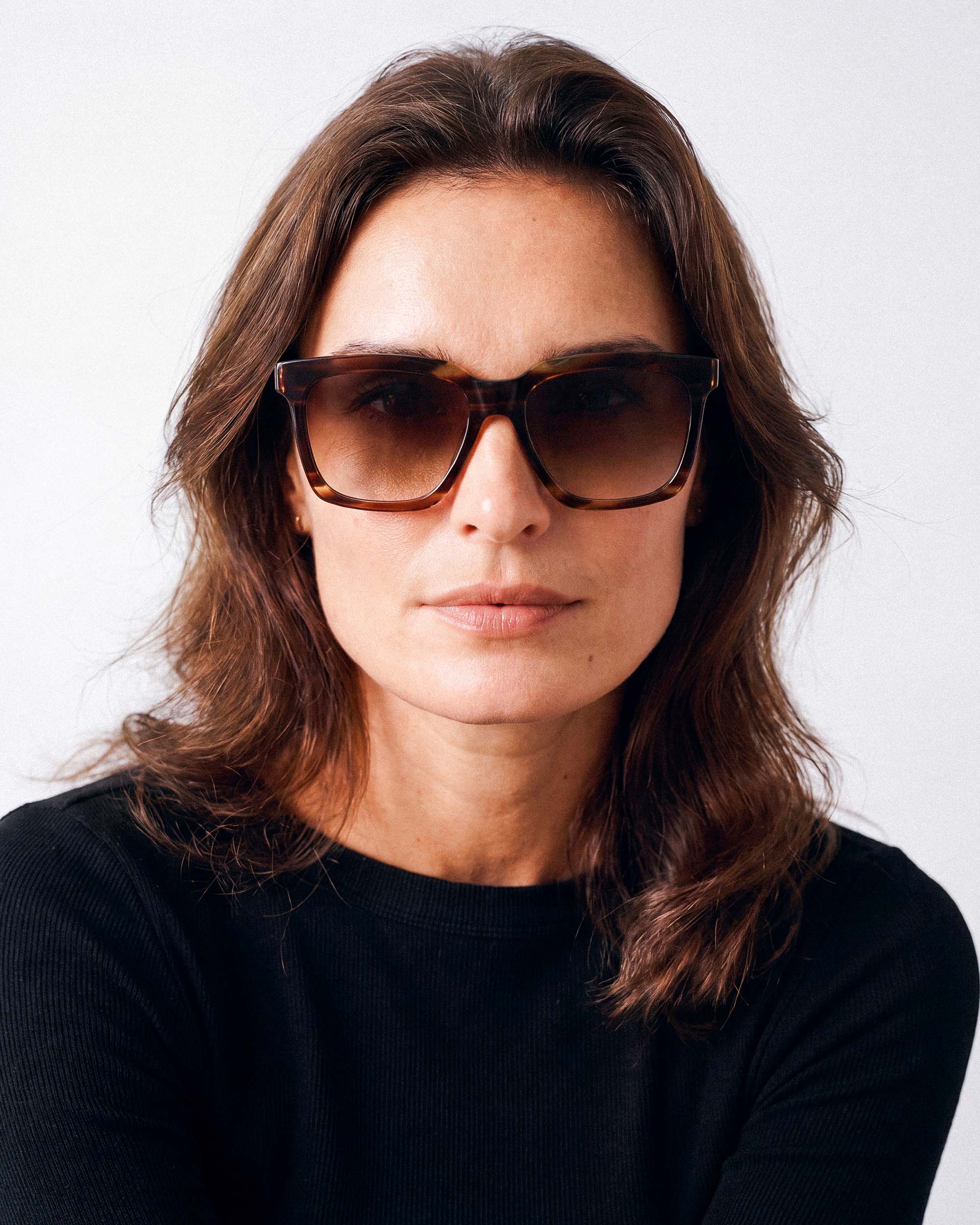 Therese Dark Brown Sunglasses